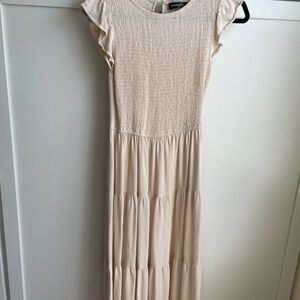 Elegant Cream Maxi Dress